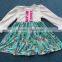 2016 wholesale child 100% cotton wear Korean fashion girl boutique clothing kids long sleeve dresses