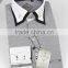 contrast color double collar button down dress shirts