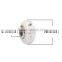 Lampwork Glass & Cubic Zirconia European Style Large Hole Charm Beads Round Clear W/ Stainless Steel Silver Tone Core