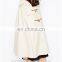 wholesale OEM winter fashion ladies wide sleeves wool cape coat with hooded neck