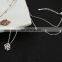 Crystal Cube Clavicle Diamond Necklace