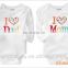 Newborn Baby Clothes Baby Cotton Romper With I Love Daddy Mommy Embroidered Pattern Matching Designs 2piece/Bag