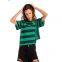 Irregular Ham Short Sleeves Striped Loose Cotton Women's Top