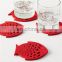 square shape heat resistant drink cheap custom cup coaster felt leaf coasters