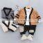 Children's clothing boys 2020 autumn new boys foreign style cardigan suit baby three-piece cotton set