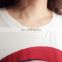 T-shirts Casual Character Print Tassel Women's T-shirt O Neck Butterfly Short Sleeves Long T Shirts