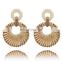 Women knit rattan Earrings Girl Ladies retro style pendant erring fringe pearl Dangle Drop Earings Brincos Jewelry