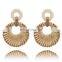 Women knit rattan Earrings Girl Ladies retro style pendant erring fringe pearl Dangle Drop Earings Brincos Jewelry