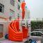 Kids outdoor Movable blew up Rocket rotating slide for sale