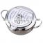 high quality stainless steel non stick casserole pot with ear handles and tempered stainless steel lid