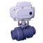12V 24V 220V 380V DN15-DN300 plastic motorized butterfly valve with manual operation