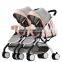 Twins two seat stroller for kids/Baby stroller for twins with car seats/baby car stroller luxury