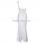 2015 sey fashion long white one shoulder women wholesale bandage dress cocktail party elegant one shoulder floor-length dress