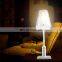 European Aluminium Glass shades cordless hotel table lamps