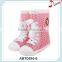 New fashion girls lace up flat heel PVC half rain boots
