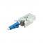 Square Metal FC Bare Fiber Adapter, Bare Fiber Test Adapter For OTDR Testing