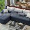 Genuine Leather Fabric Sofa Set with Polished Steel Legs 9 seater sectional sofas furniture
