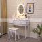 Wooden Dressing Table with Mirror ans stool