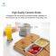 Ceramic Snack Serving Tray 4-Compartment Bamboo Serving Platter With Bamboo Lid and Pallets for Food,Snacks,Condiments