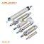 C85 types of cheap pneumatic penumatic stainless steel mini small m5 round air cylinder 100mm 400mm