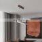 Nordic LED Chandelier Fashion Creative Ceiling Hanging Lamp For Restaurant Dining Table Office Simple LED Strip Pendant Light