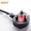 UK BS DJ024 Plug to IEC 60320 C13 UK standard Power Cable Saudi SASO power Plug