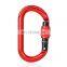 JRSGS Wholesale 25KN Outdoor Carabiner Customized Logo and Color Round Climbing Snap Hook Aluminum Carabiner Hooks S7108B CN;ZHE