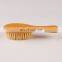 Private label Eco-Friendly wooden baby hair brush soft boar bristle comb