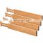 Bamboo Telescopic Divider Adjustable Kitchen 4 Drawer Organizer Partition Expandable Drawer Dividers