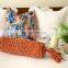 Hot Selling Burnt orange hand knotted macrame bolster pillow Tassel Decor Vietnam Supplier