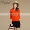 Erdos 30% Cashmere Blended Sweater Women's Orange Color Zipper Cardigan