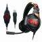 adjustable microphone headset stereo over ear game headphone led