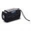 Portable 800mAh Solar Panel Charging Music Box Player TF FM Radio with Flashlight Blue Tooth Solar BT Speaker