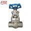 ANSI Forged Globe Valve With Malleable Iron Handle and Carbon Steel Construction for Easy Maintenance