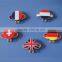 different countries flag design enamel metal hat clips and ball markers
