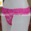 Comfortable Sexy Hot Sell Lace Pink Thongs Underwear Panty