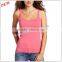 100% cotton plain ladies singlet tops