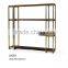 Mordern Somple Design Wooden Bookshelf Stainless Steel Frame Use For Decorate Home