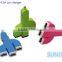 High quality and colorful Cactus 3 usb port 4.2a car charger
