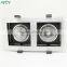 20w adjustable recessed cob led grille light downlight square 2*10w two heads grille downlight