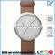 Stainless steel case brown leather strap lazer engraved logo watch quality finishing i love ugly watch style