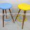 New Design Living Room Furniture Wood legs Polypropylene Bar Chair/ Hightening Round Plastic Bar Stool