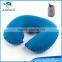 Outdoor compact foldable travel U shape inflatable neck pillow for car airplane