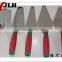Bricklaying trowel with rubber hand