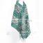 custom woven 100%acrylic shawl scarf