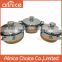 Special design handle lid ss410 3 pcs set size of pot stainless steel stock cooking pot