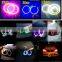 90mm LED Angle Eyes Halo Rings Light Car Driving Lights Dual Color Car Accessories DC12-24V