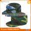 High quality custom camo flat top cadet military cap/ flat brim camo cap