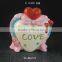 Ceramic heart , porcelain heart ornament