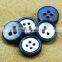 white mop shell button with coated rim for high end shirt